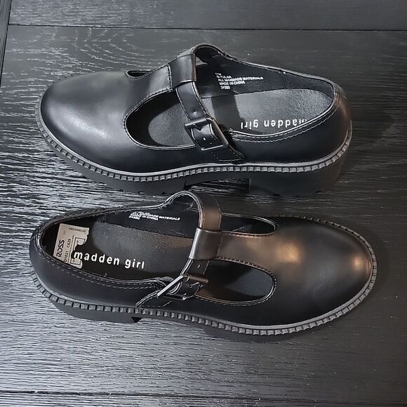 BRAND NEW MADDEN GIRL G-CRATE PLASFORM MARY JANE T-STRAP FLAT SHOE - Picture 5 of 16
